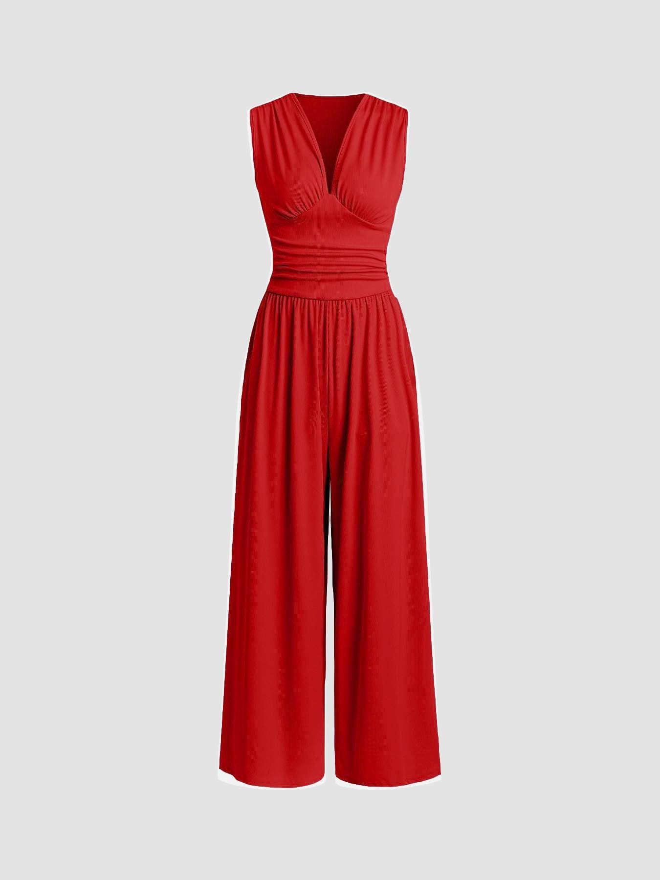 Stylub CHARITY – Chic Sleeveless Wide-Leg Jumpsuit