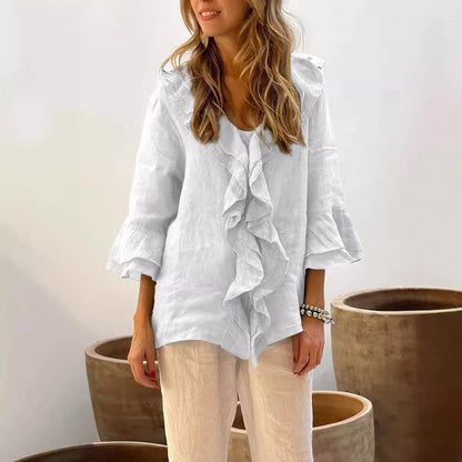 stylub Cherry™ - Stylish Ruffled Blouse