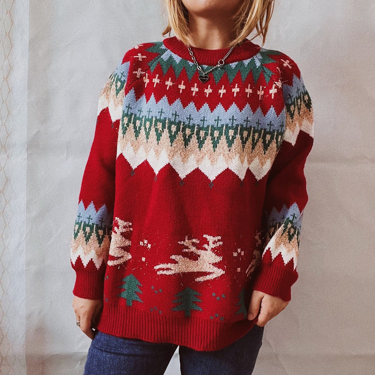 stylub Christmas Element Long Sleeve Sweater