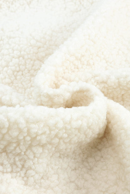 stylub Color Block Collared Neck Sherpa Jacket