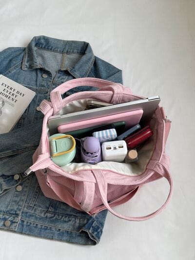 stylub Corduroy Solid Large Tote Bag