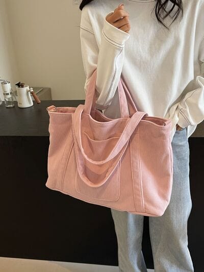 stylub Corduroy Solid Large Tote Bag