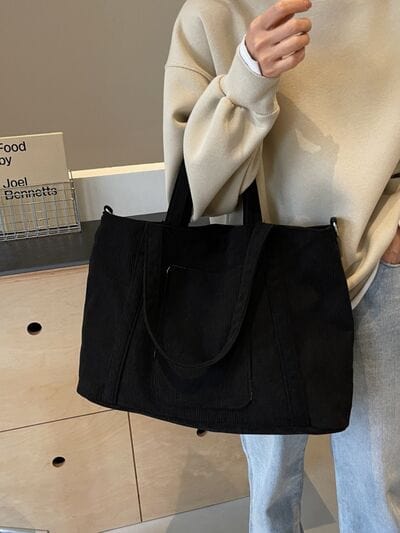 stylub Corduroy Solid Large Tote Bag