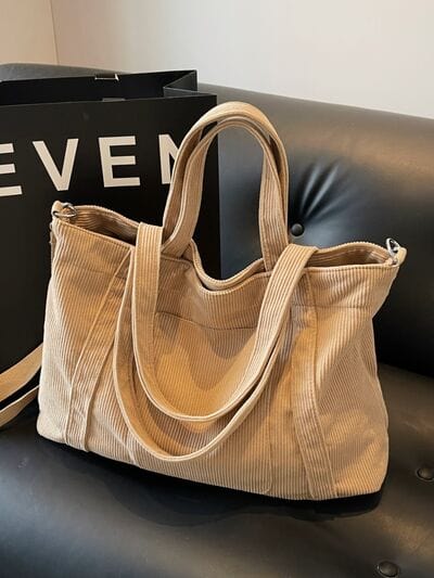 stylub Corduroy Solid Large Tote Bag