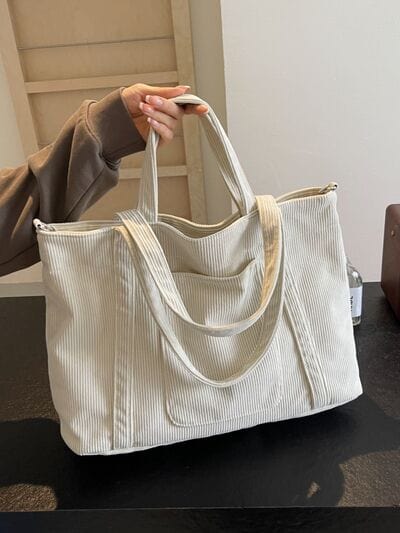 stylub Corduroy Solid Large Tote Bag
