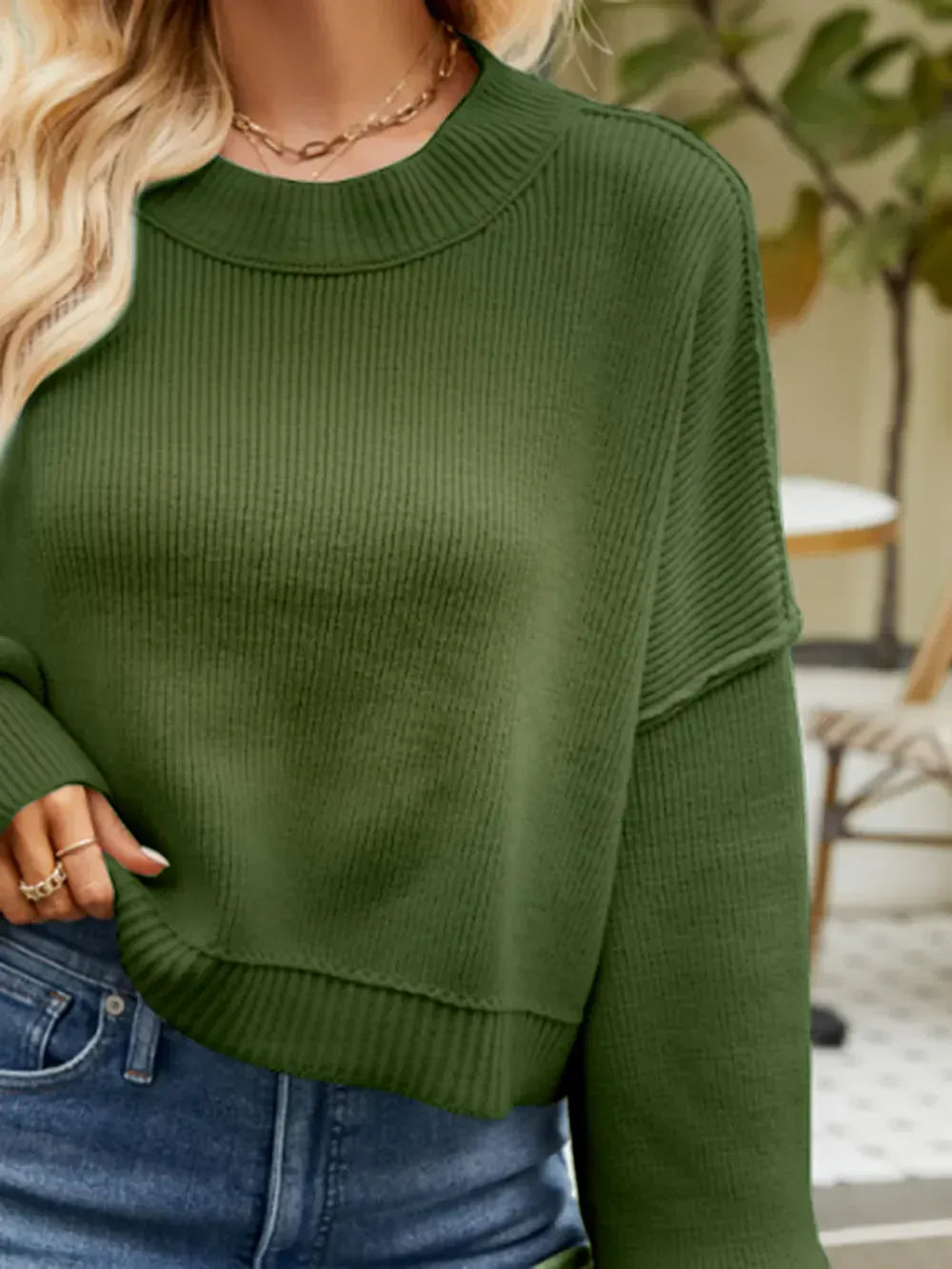 Stylub Cozy Lantern Sleeve Sweater
