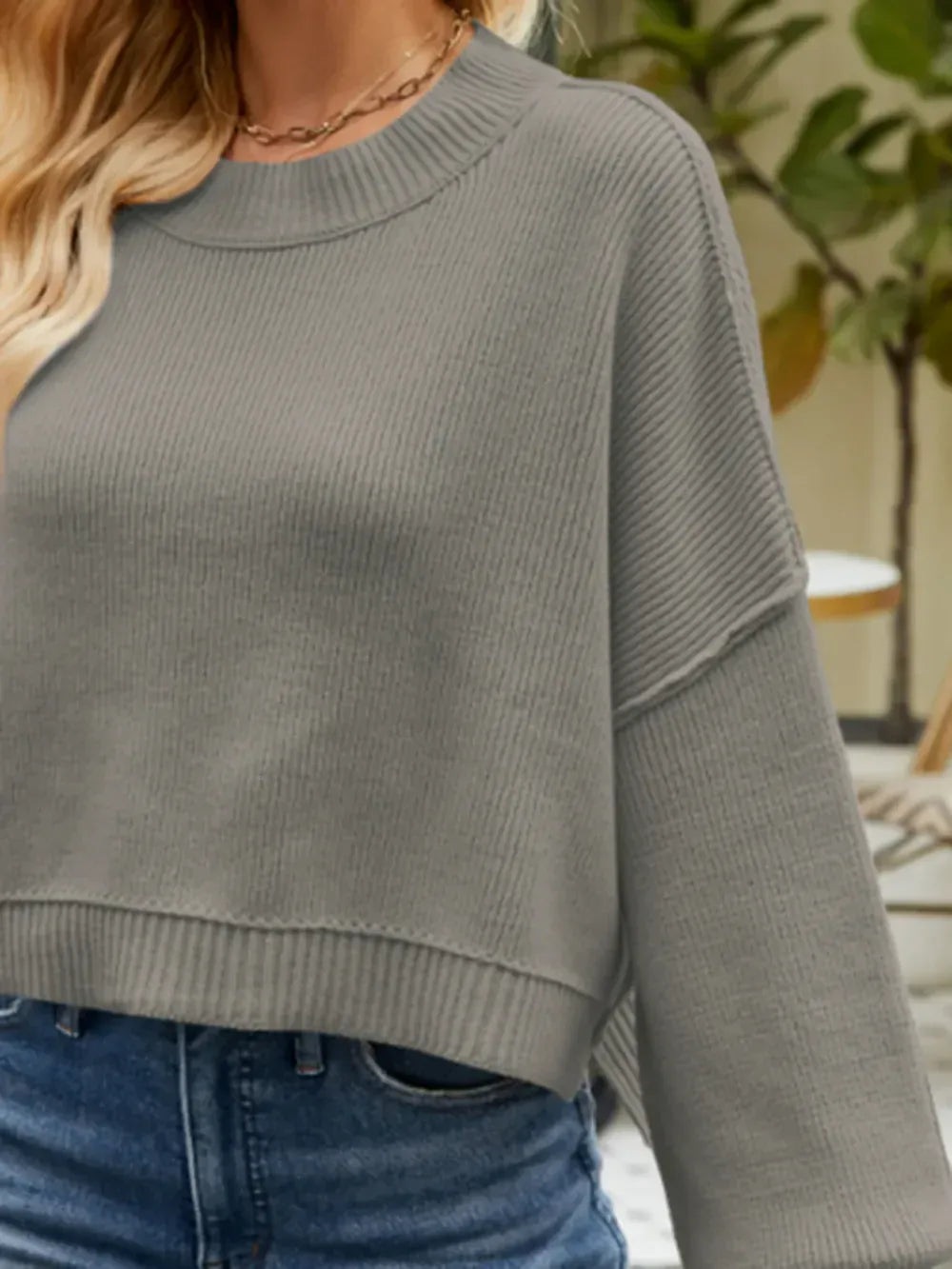Stylub Cozy Lantern Sleeve Sweater