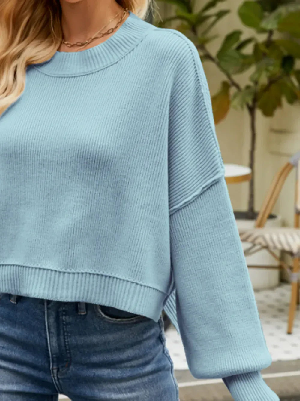Stylub Cozy Lantern Sleeve Sweater