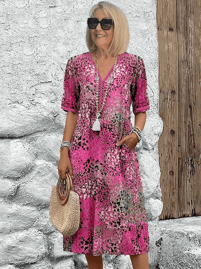 stylub Dania - Vibrant Midi Dress with Pockets