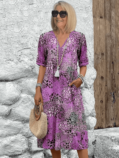 stylub Dania - Vibrant Midi Dress with Pockets