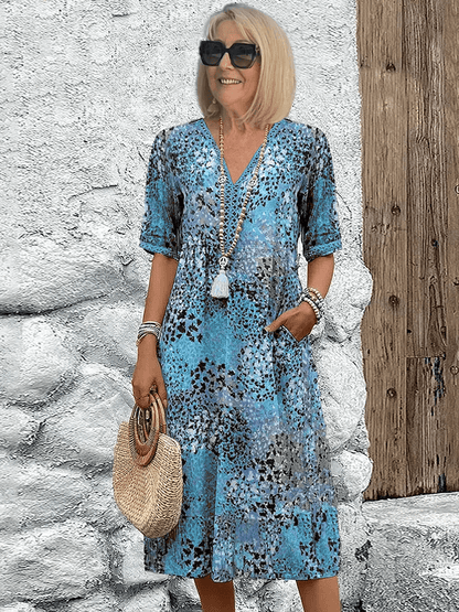 stylub Dania - Vibrant Midi Dress with Pockets