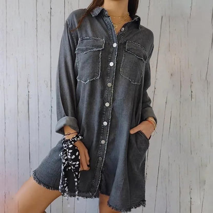 stylub Deandra™ - Oversized Denim Shirt
