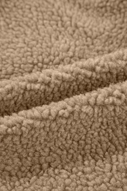 stylub Drawstring Fleece Zip Up Hooded Jacket