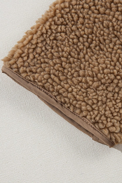 stylub Drawstring Fleece Zip Up Hooded Jacket