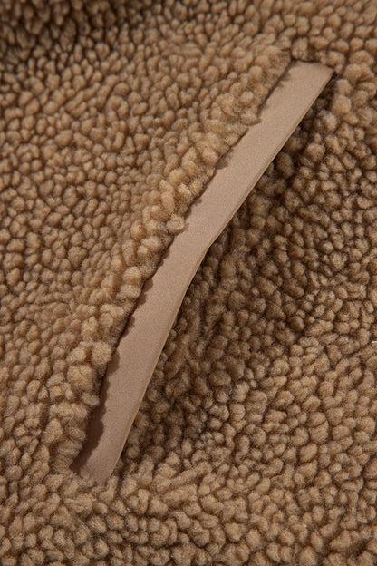 stylub Drawstring Fleece Zip Up Hooded Jacket