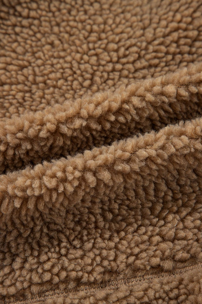 stylub Drawstring Fleece Zip Up Hooded Jacket