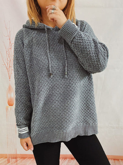 stylub Drawstring Long Sleeve  Hooded Sweater