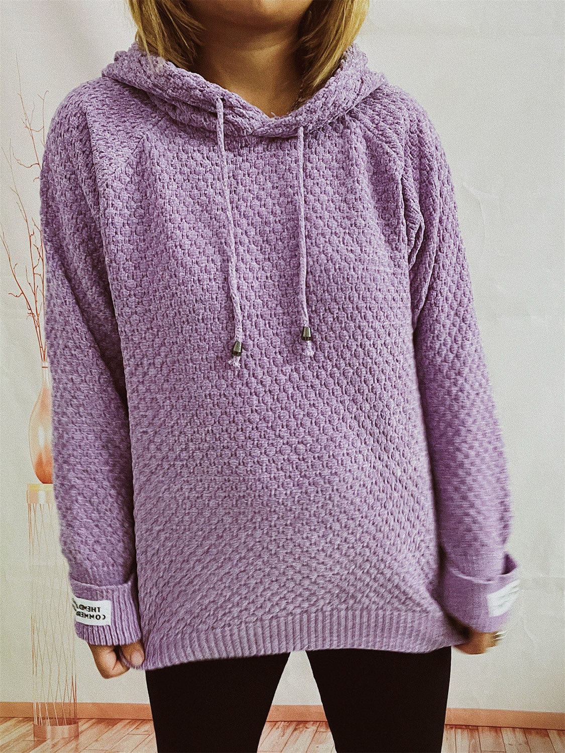 stylub Drawstring Long Sleeve  Hooded Sweater