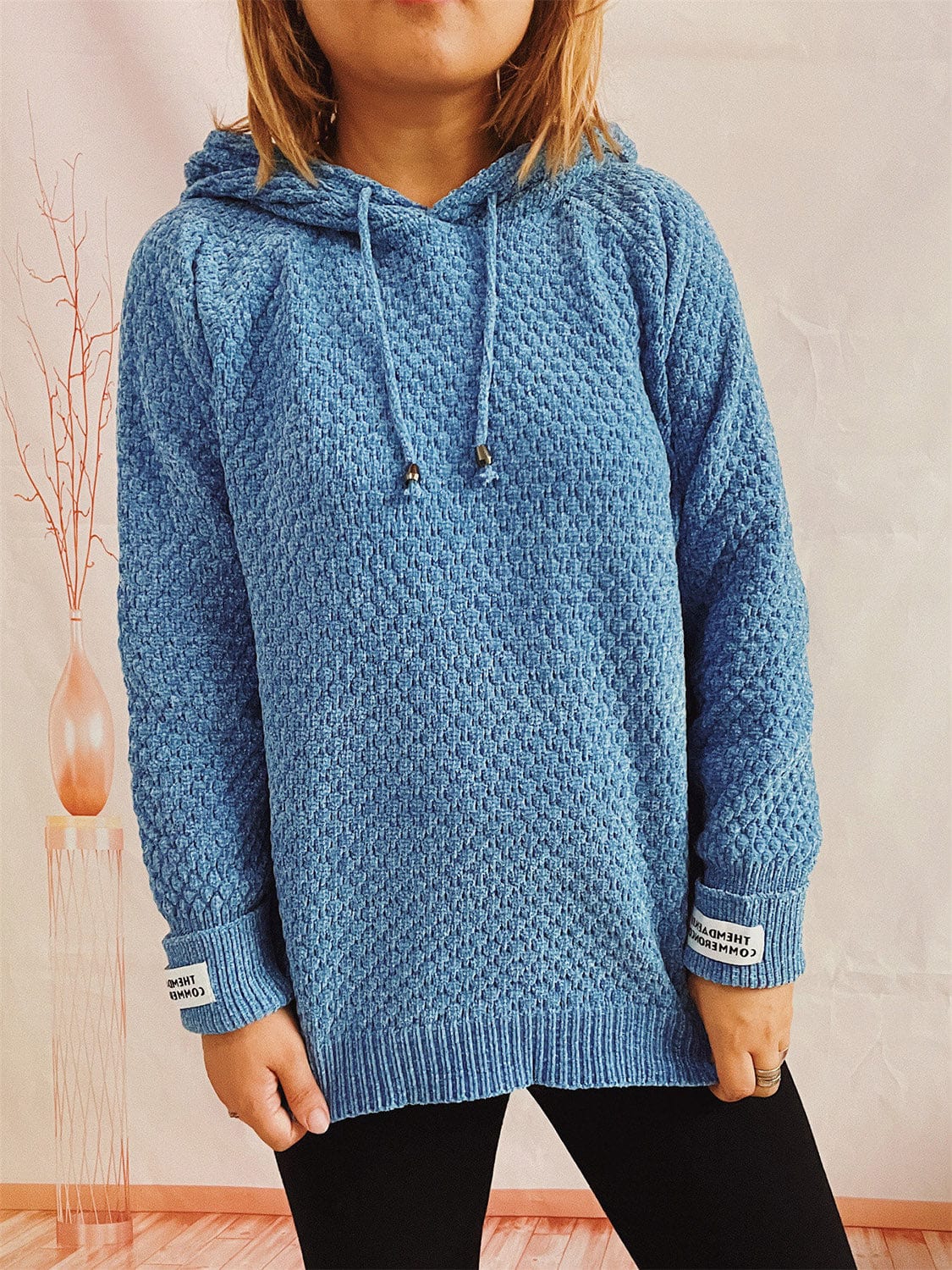 stylub Drawstring Long Sleeve  Hooded Sweater