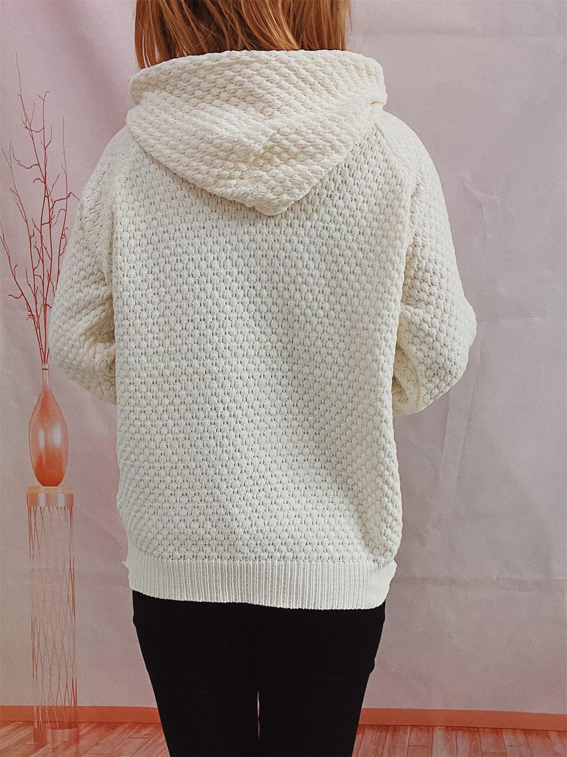 stylub Drawstring Long Sleeve  Hooded Sweater