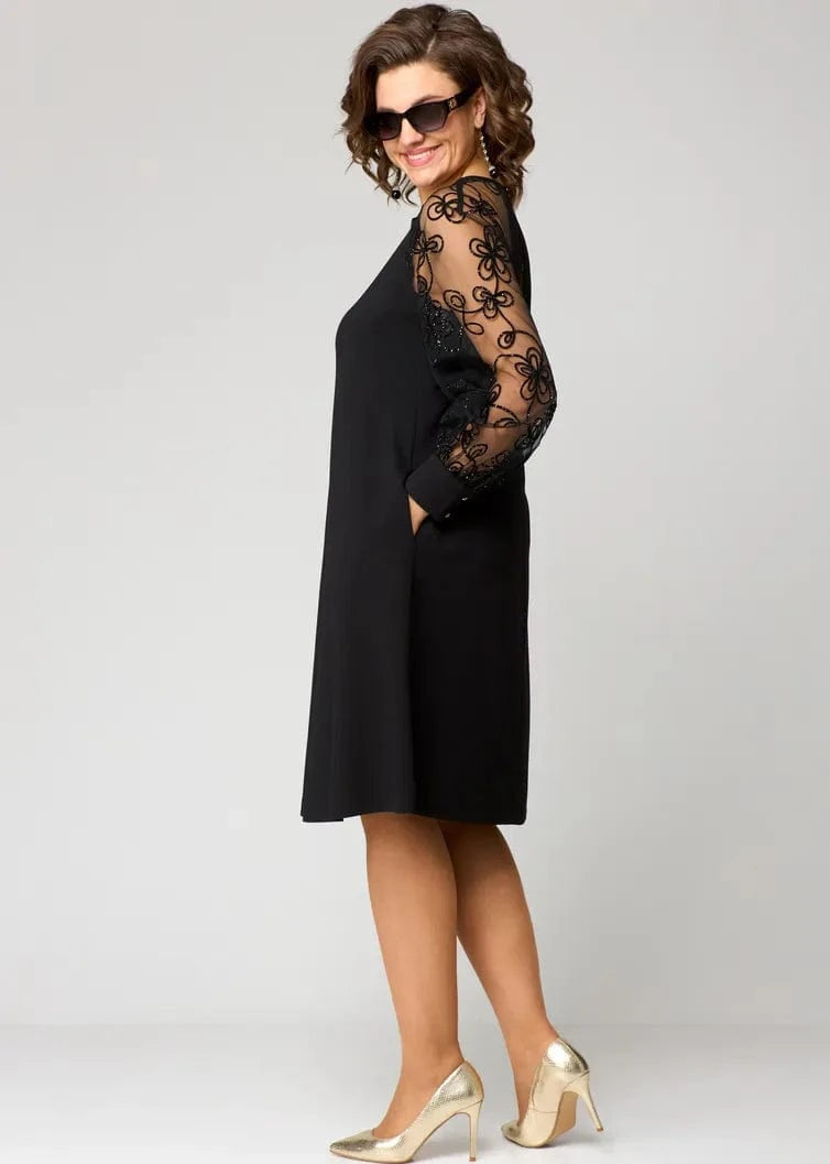 stylub Elara - Lace-Sleeve Dress