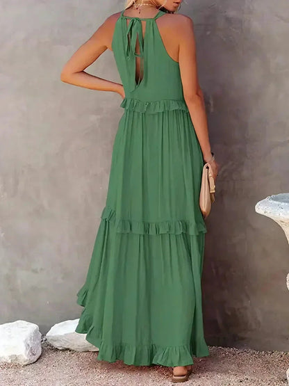 stylub Emilia™ - Halter Ruffle Maxi Dress