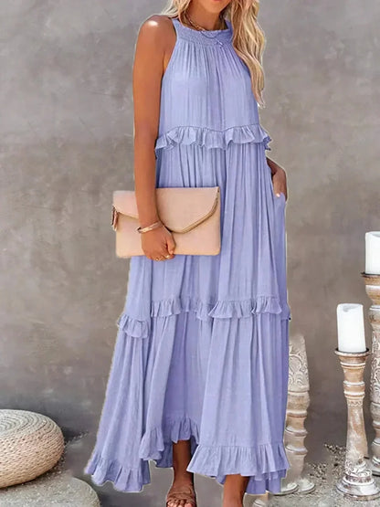 stylub Emilia™ - Halter Ruffle Maxi Dress