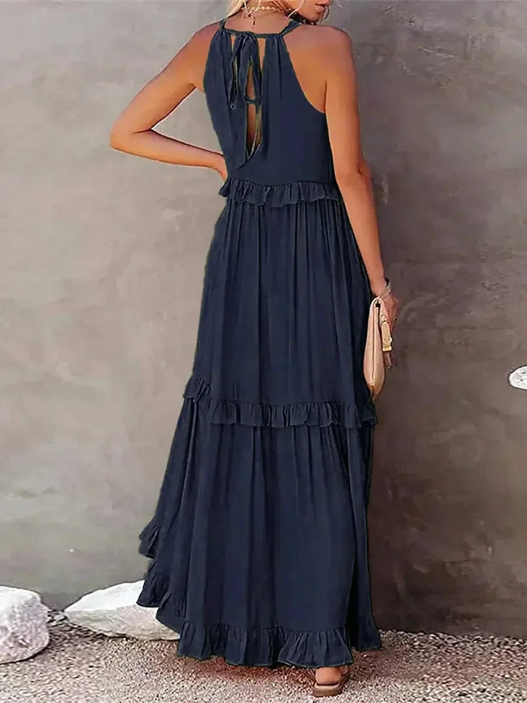 stylub Emilia™ - Halter Ruffle Maxi Dress