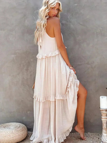 stylub Emilia™ - Halter Ruffle Maxi Dress