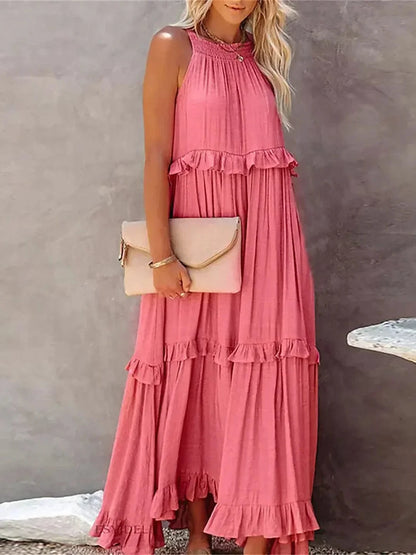 stylub Emilia™ - Halter Ruffle Maxi Dress