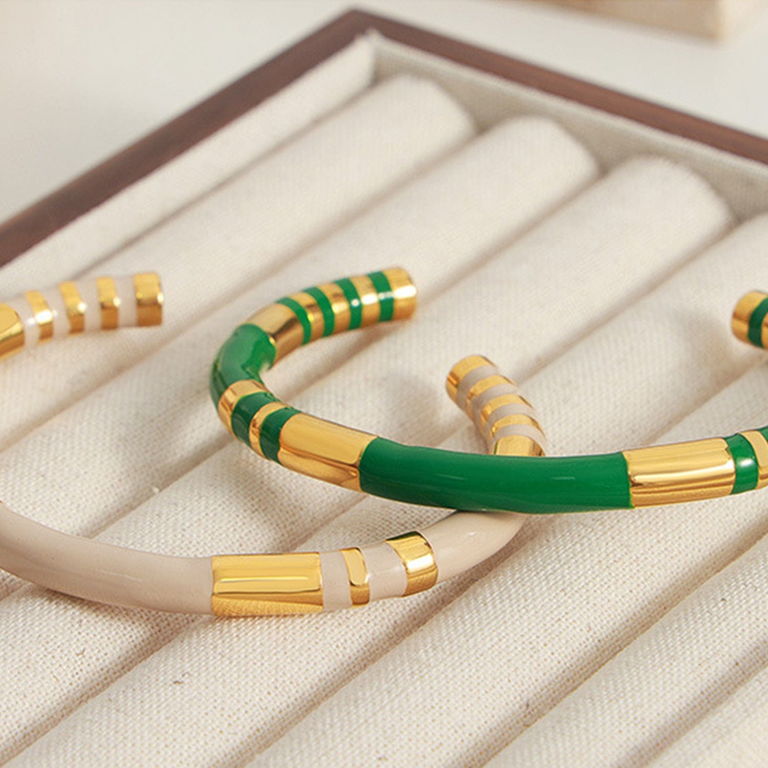 stylub Enamel Titanium Steel Cuff Bracelet