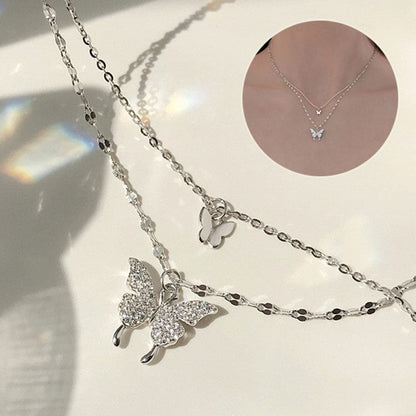 stylub Fashion Jewelry Elegant Silver Butterfly Necklace