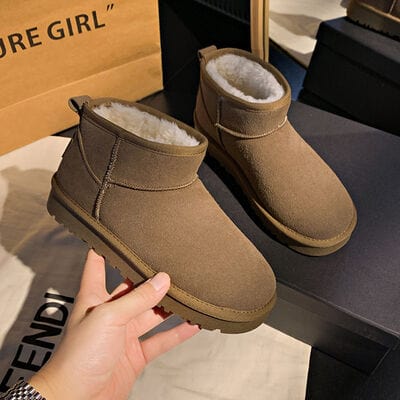 stylub Faux Fur Round Toe Platform Boots