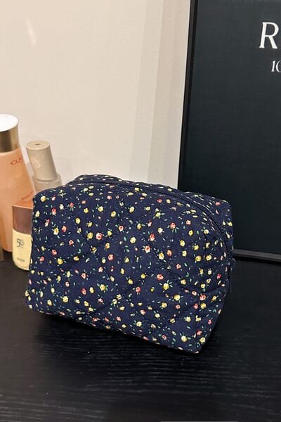 stylub Floral Quilted Clutch with Plaid Lining