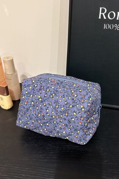 stylub Floral Quilted Clutch with Plaid Lining