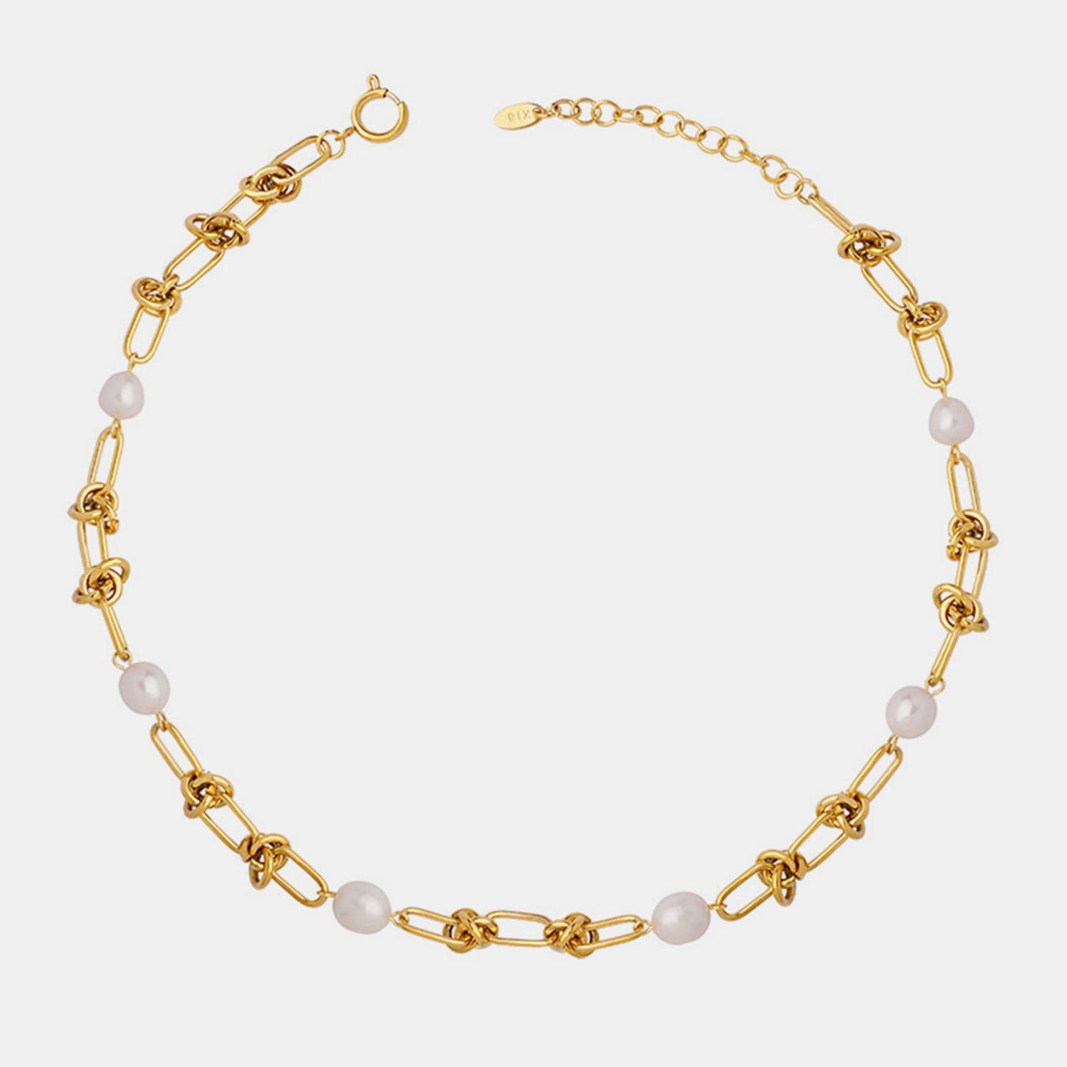 stylub Freshwater Pearl Titanium Steel Necklace