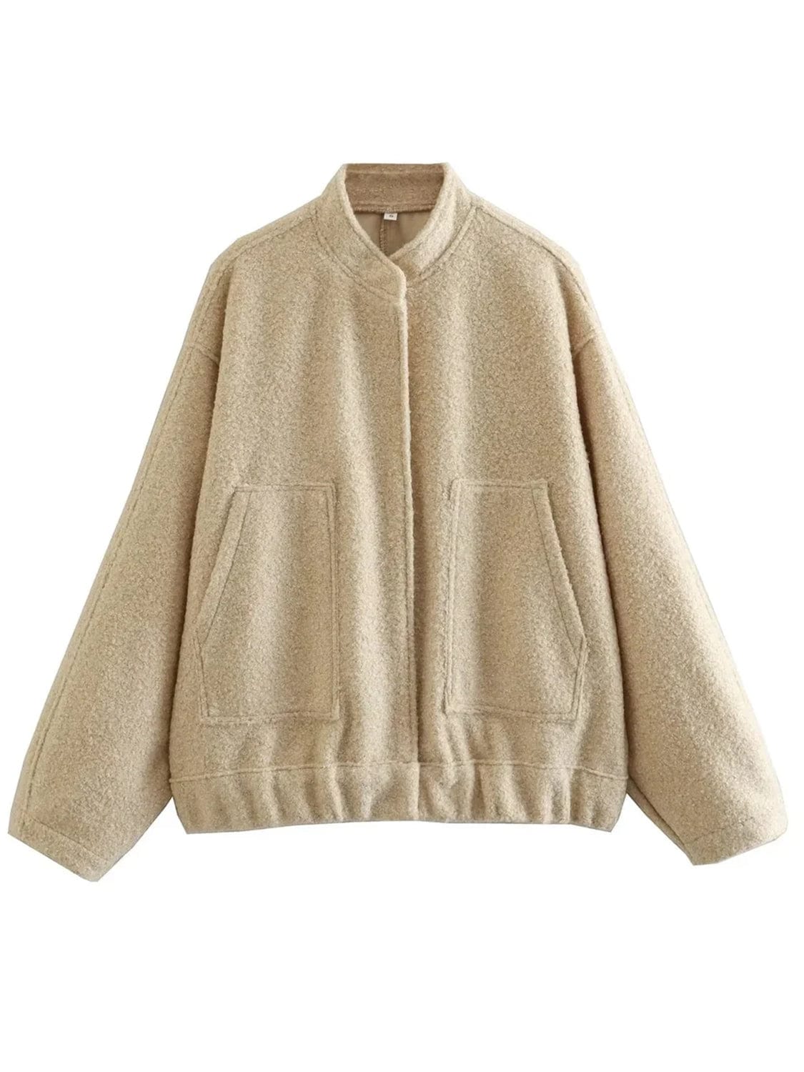 stylub Full Size Snap Down Drop Shoulder Jacket