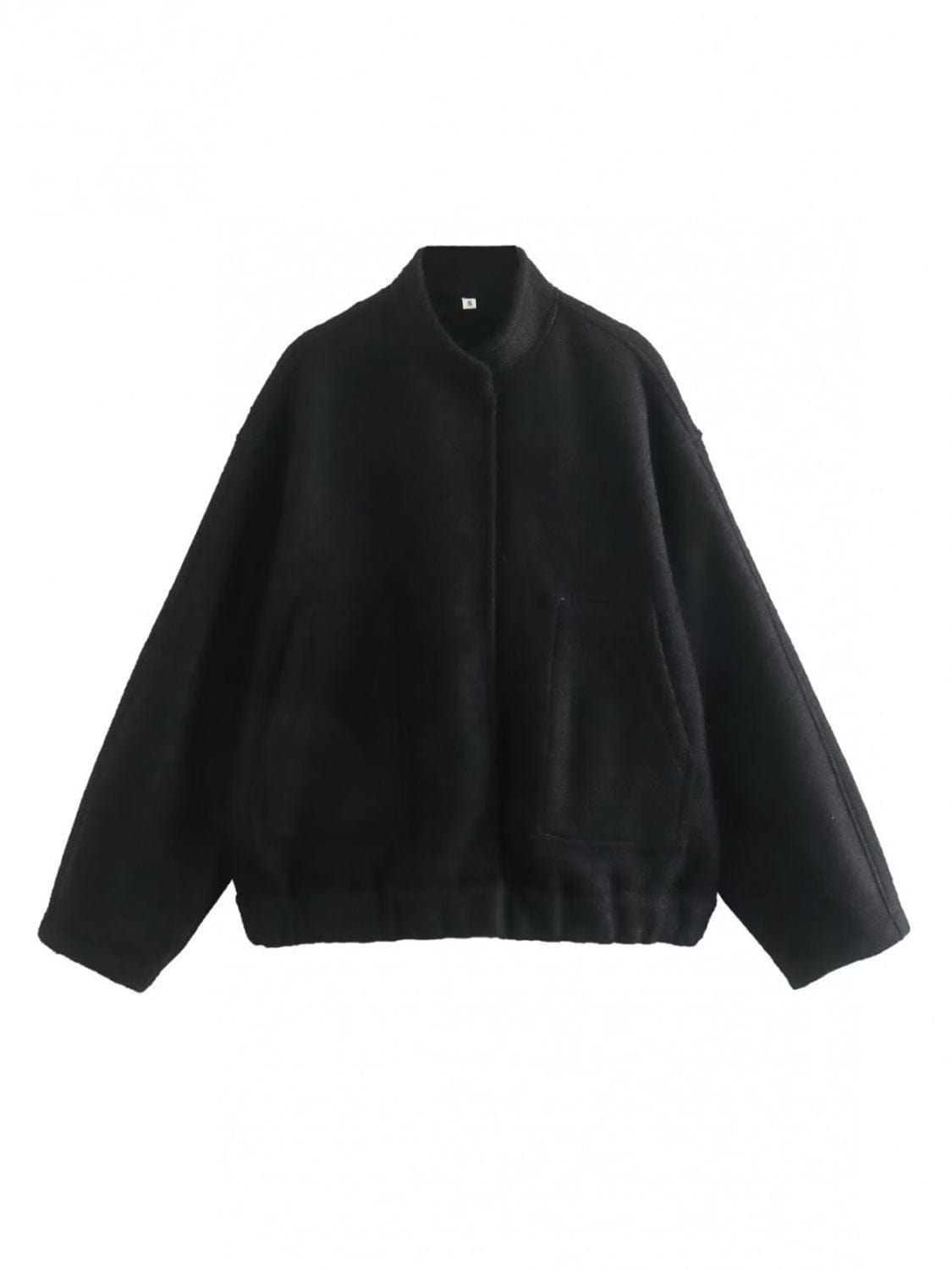 stylub Full Size Snap Down Drop Shoulder Jacket