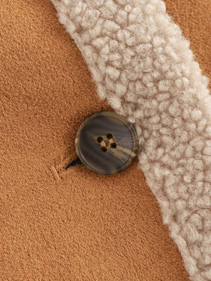 stylub Fuzzy Collared Neck Long Sleeve Jacket