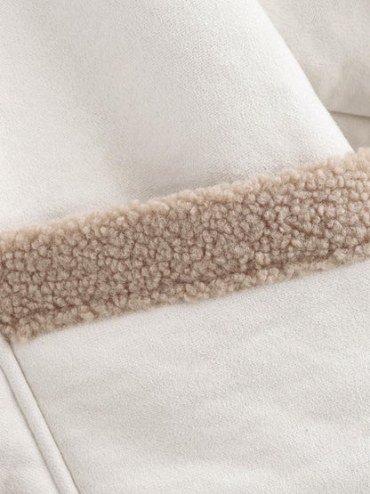 stylub Fuzzy Collared Neck Long Sleeve Jacket