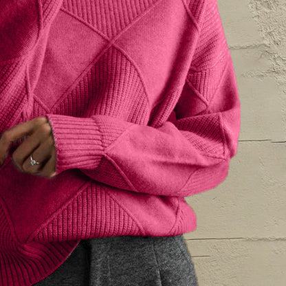 stylub Geometric Turtleneck Long Sleeve Sweater