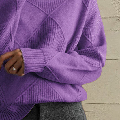 stylub Geometric Turtleneck Long Sleeve Sweater