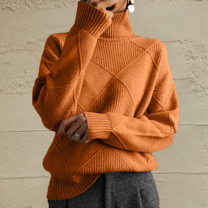 stylub Geometric Turtleneck Long Sleeve Sweater