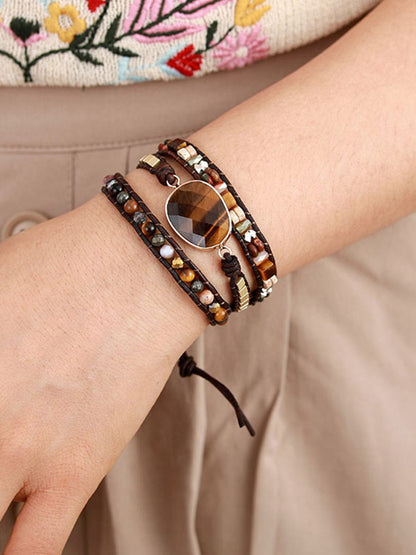 stylub Geometrical Shape Triple-Layer Bracelet