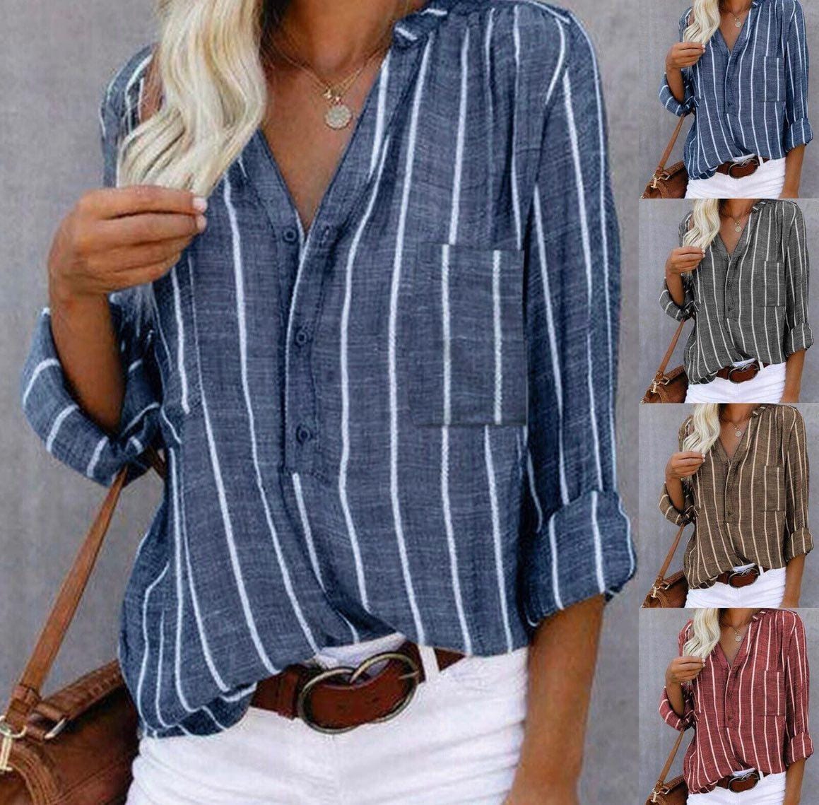 stylub Giana™ - Striped Casual Blouse