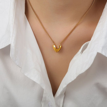 stylub Gold-Plated Heart Pendant Necklace