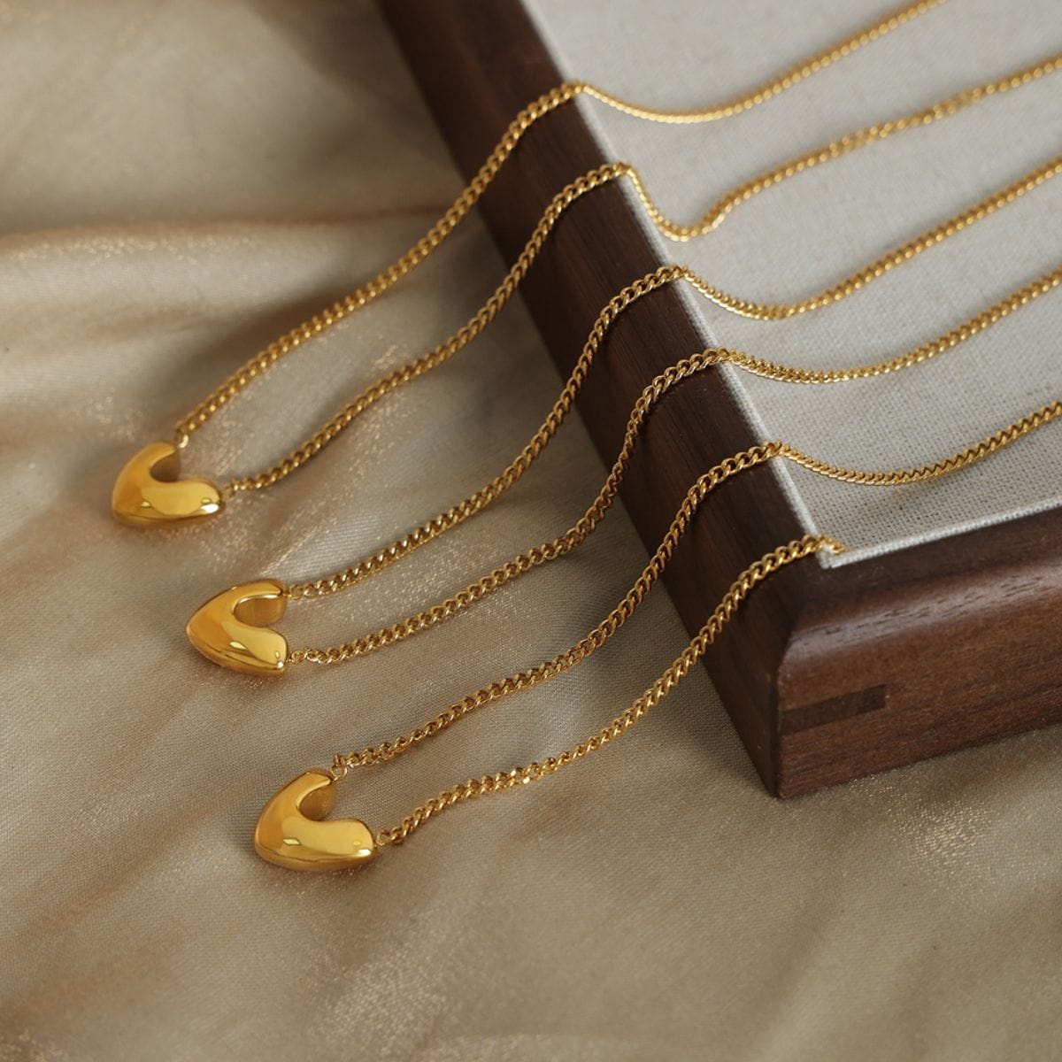 stylub Gold-Plated Heart Pendant Necklace