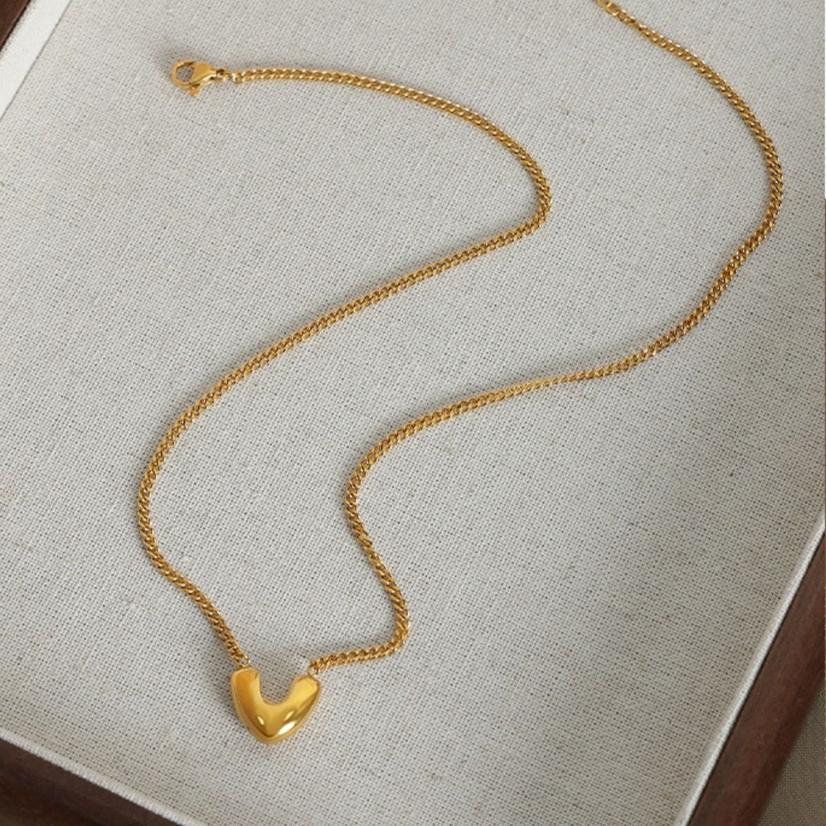 stylub Gold-Plated Heart Pendant Necklace