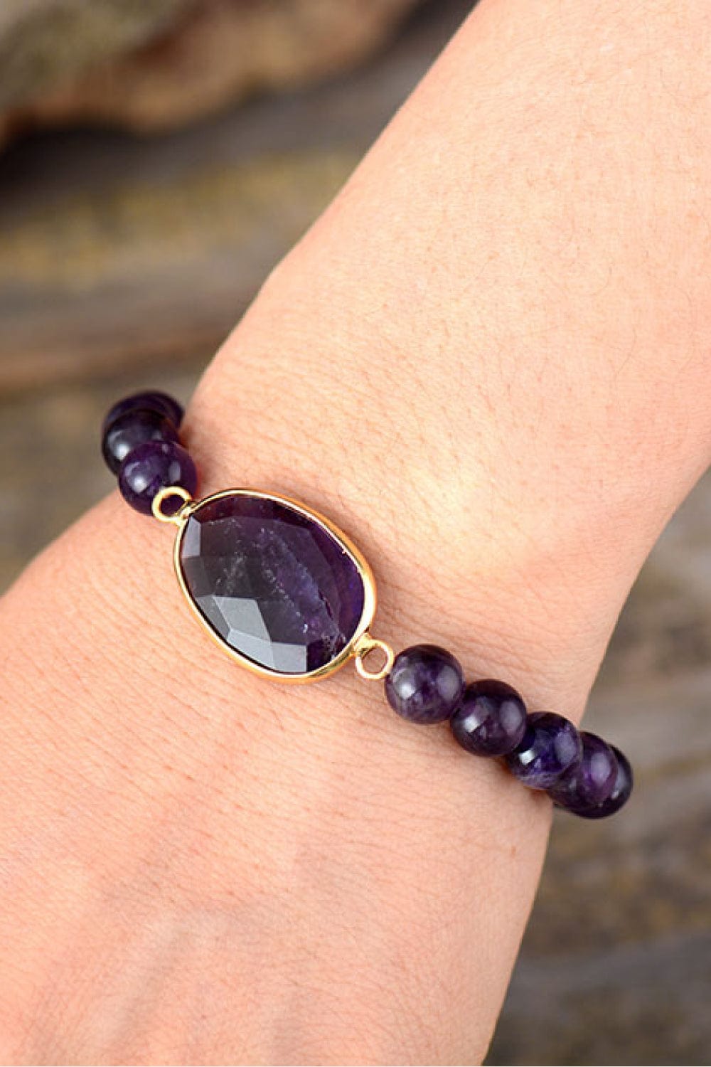 stylub Handmade Amethyst Beaded Bracelet