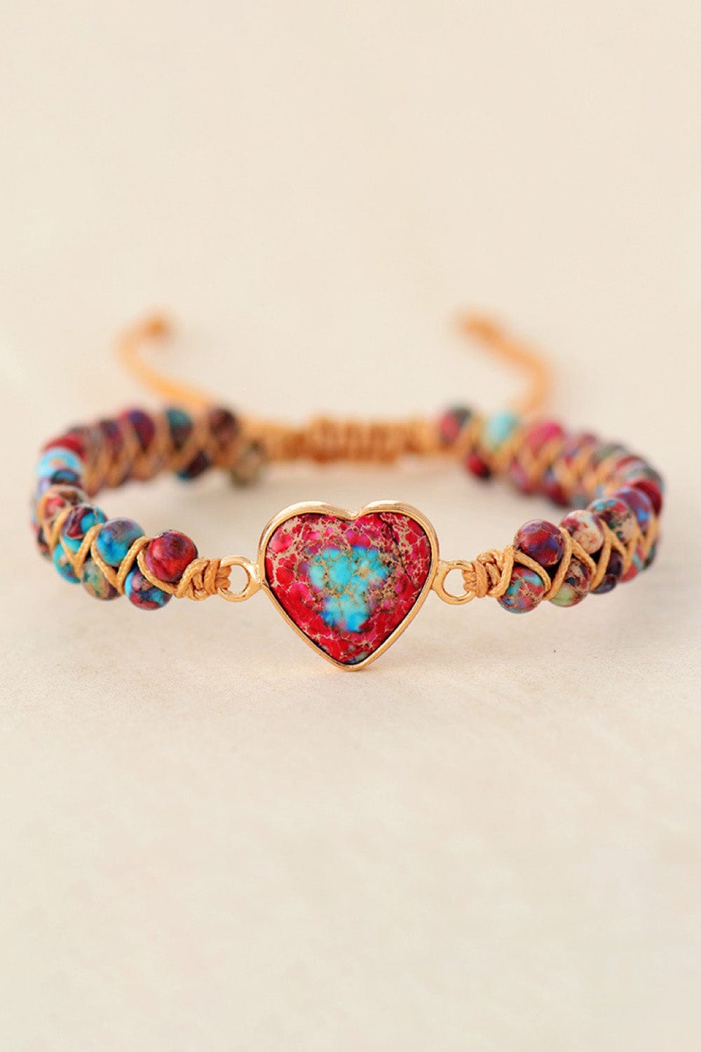 stylub Handmade Heart Shape Natural Stone Bracelet